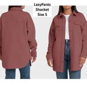 LazyPants Women's Dusty Pink / Mauve Fleece Shacket Size S